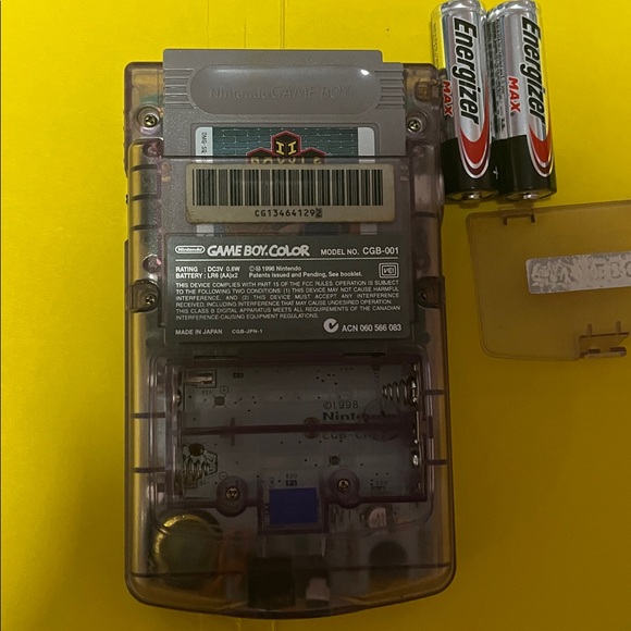 Nintendo Game Boy Color - Clear Purple & black soft pouch   Working! - Picture 5 of 6